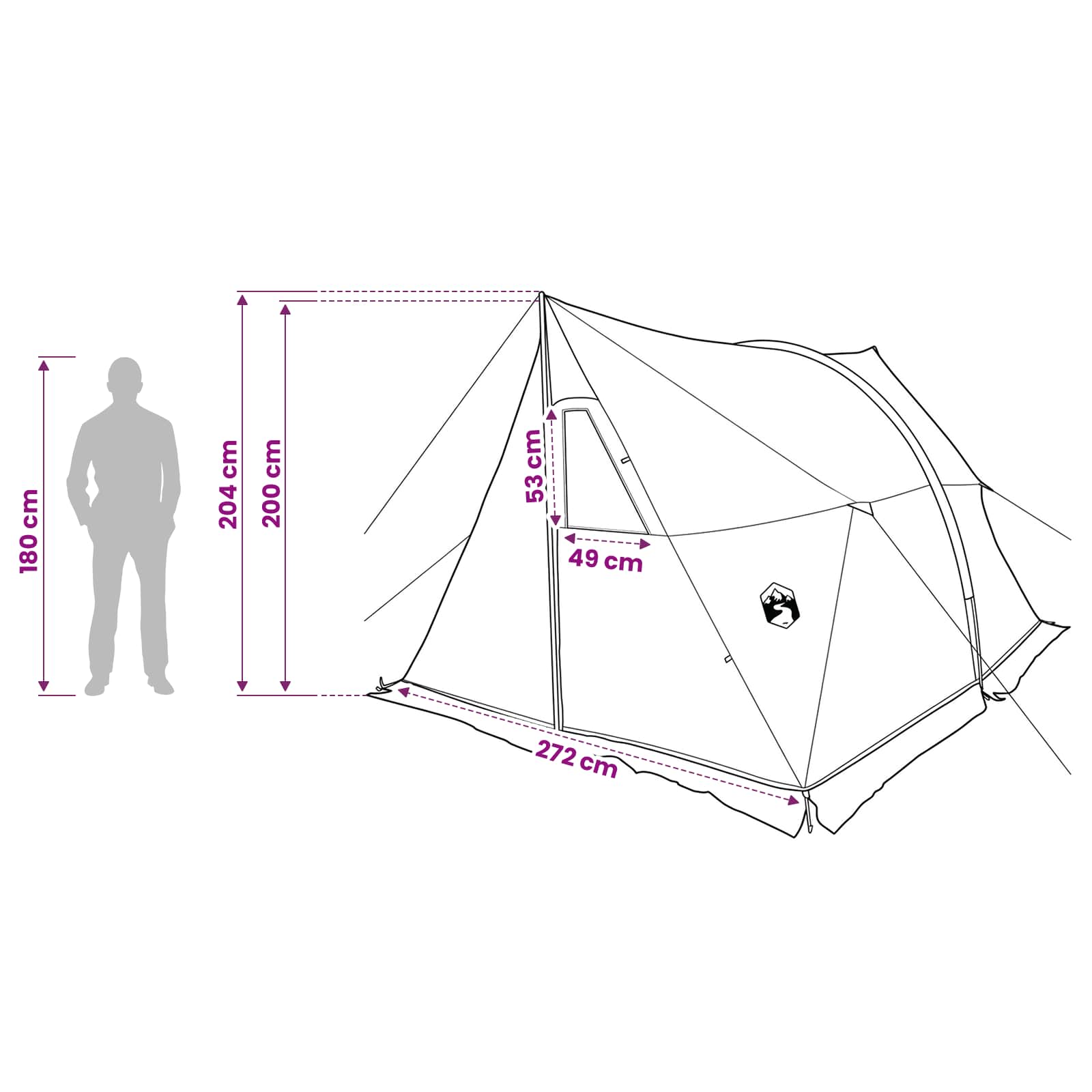 Waterdichte Tent -persoons Groen 185T Polyester met PU Coating