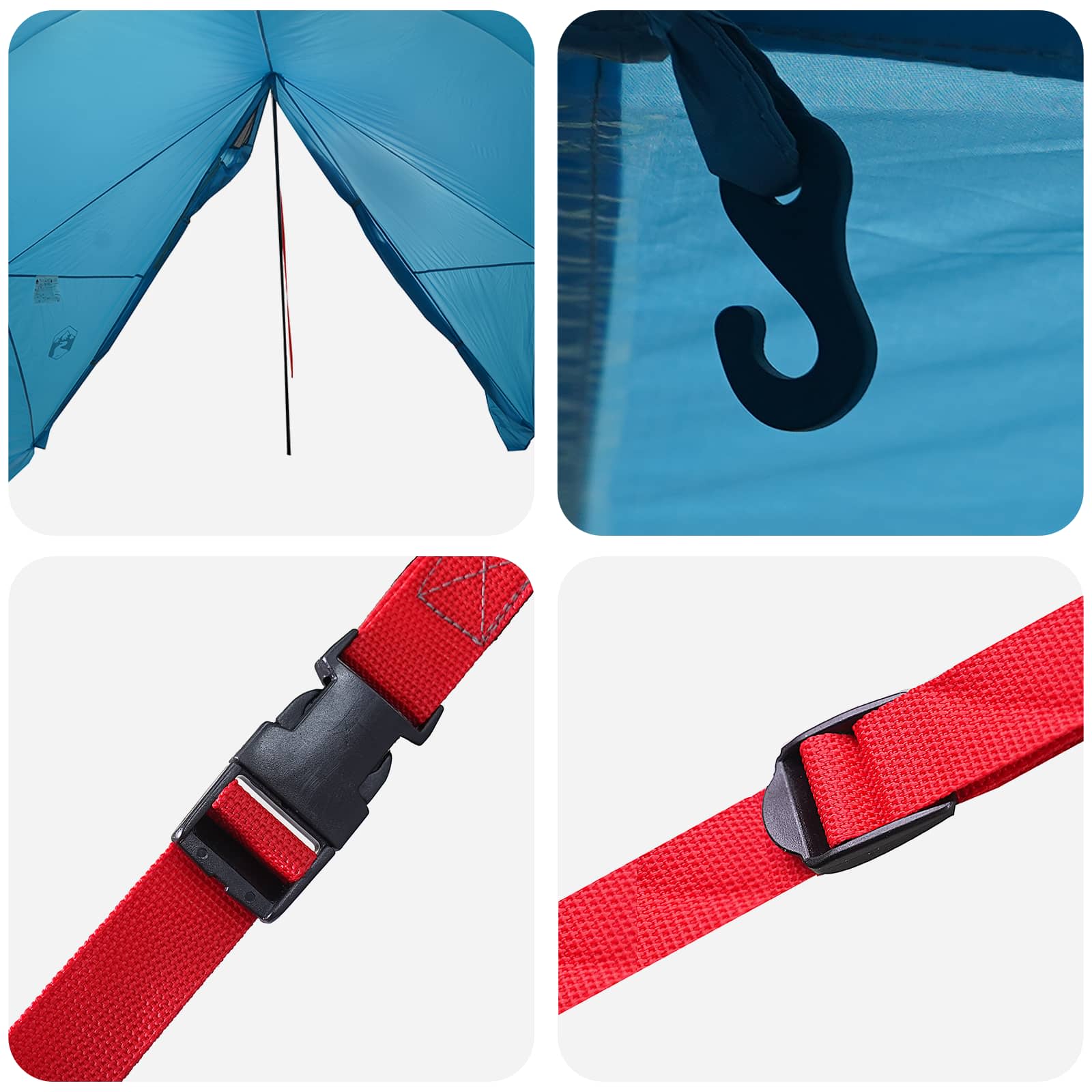 Waterdichte Tent Blauw 185T Polyester met PU Coating