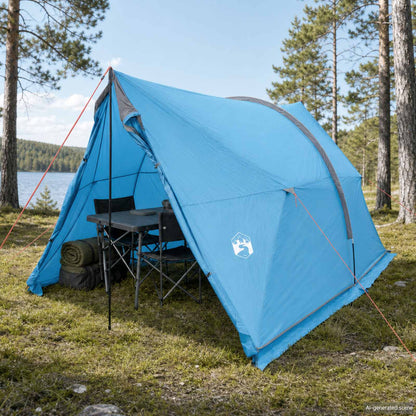 Waterdichte Tent Blauw 185T Polyester met PU Coating