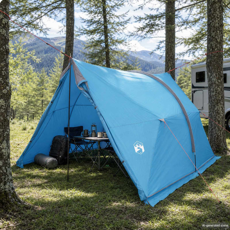 Waterdichte Tent Blauw 185T Polyester met PU Coating