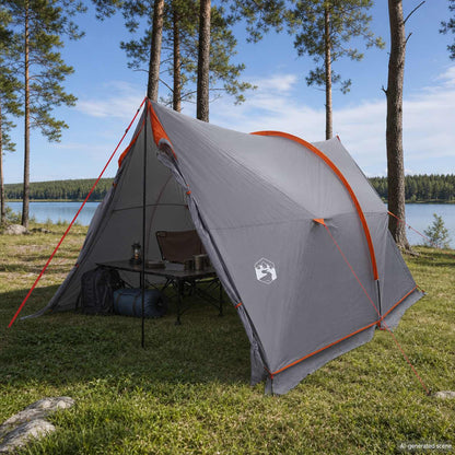 Waterdichte Tent Grijs en Oranje 185T Polyester met PU Coating