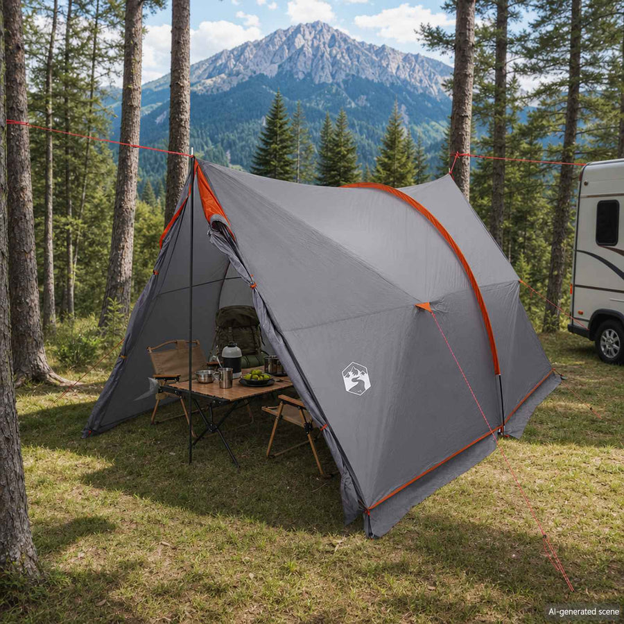 Waterdichte Tent Grijs en Oranje 185T Polyester met PU Coating