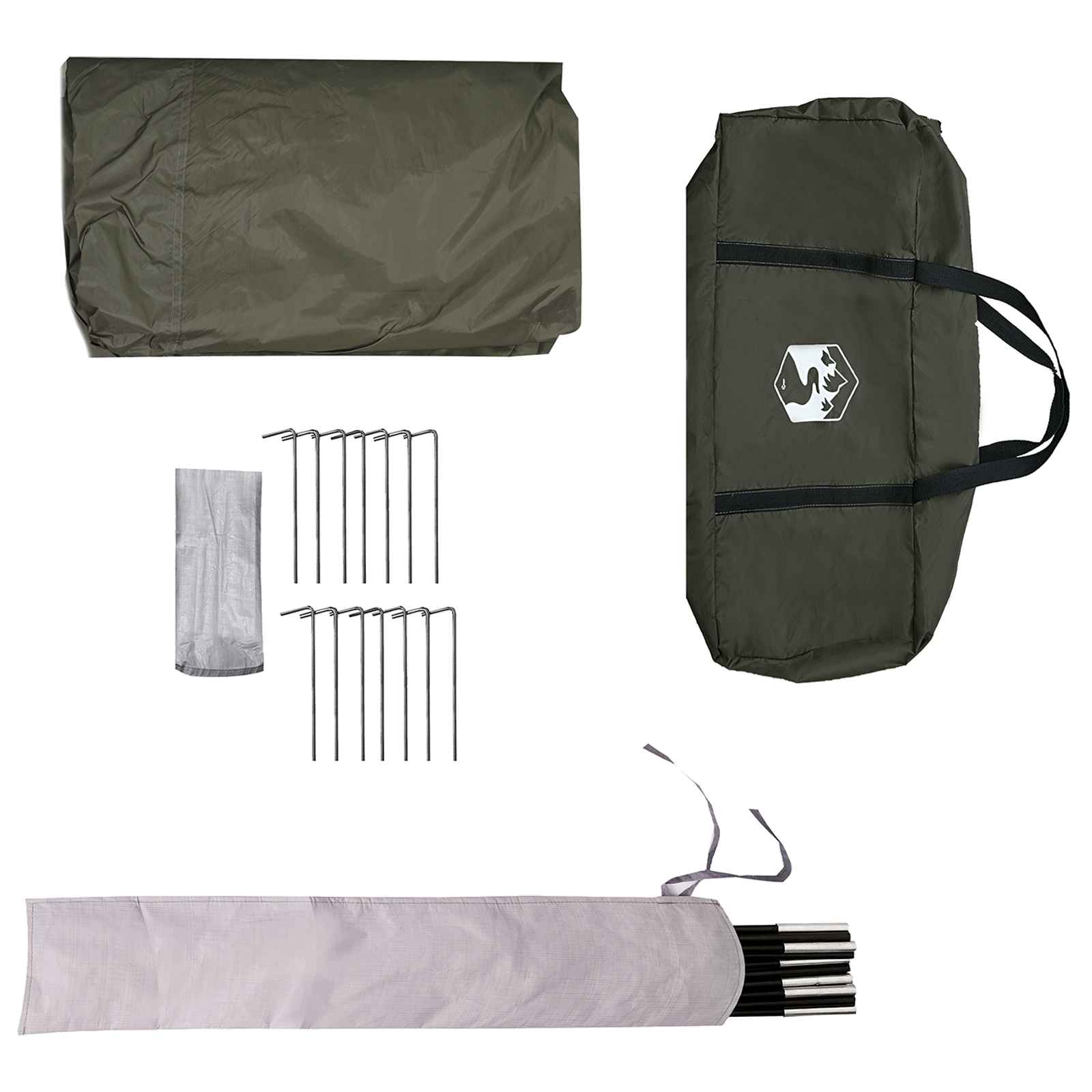 Waterdichte Tent Legergroen 185T Polyester met PU Coating