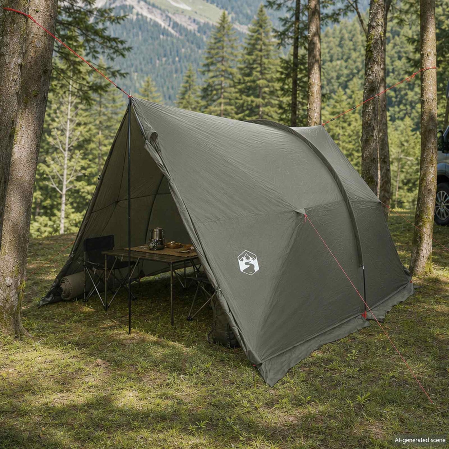 Waterdichte Tent Legergroen 185T Polyester met PU Coating