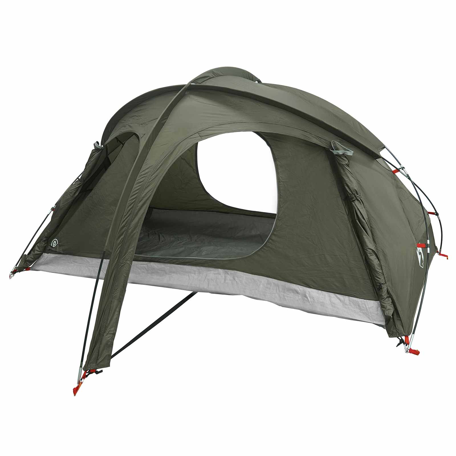 Trekkingtent met regenhoes waterdicht 2-persoons Legergroen