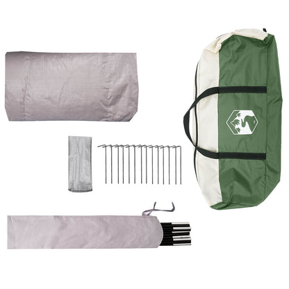Trekkingtent met regenhoes waterdicht 3-persoons Groen