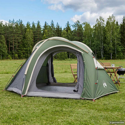 Trekkingtent met regenhoes waterdicht 3-persoons Groen