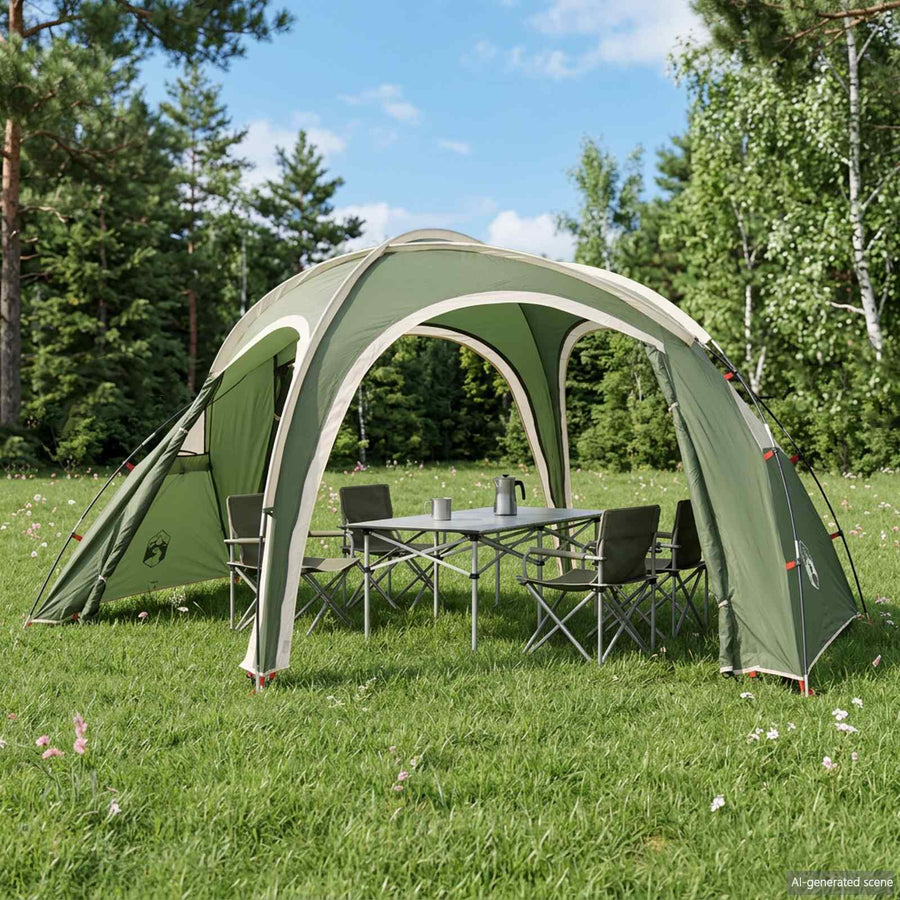 Trekkingtent met regenhoes waterdicht 3-persoons Groen