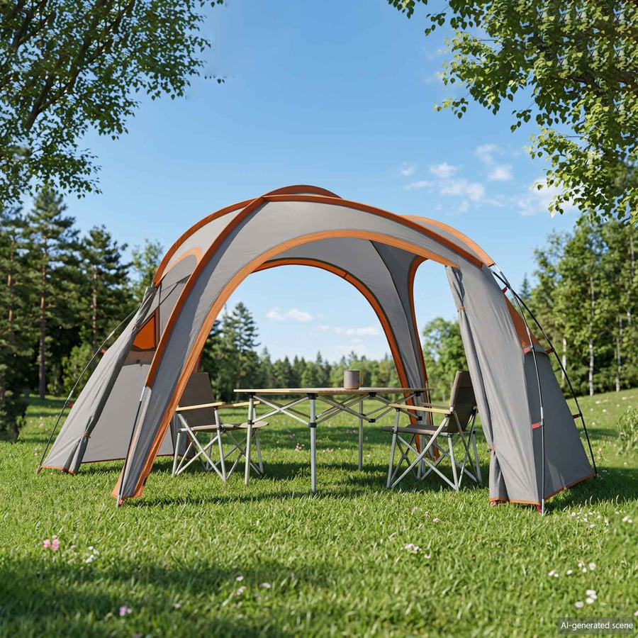 Trekkingtent met regenhoes waterdicht 3-persoons