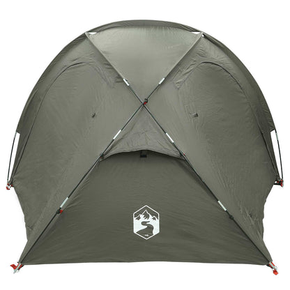 Trekkingtent met regenhoes waterdicht 3-persoons Legergroen
