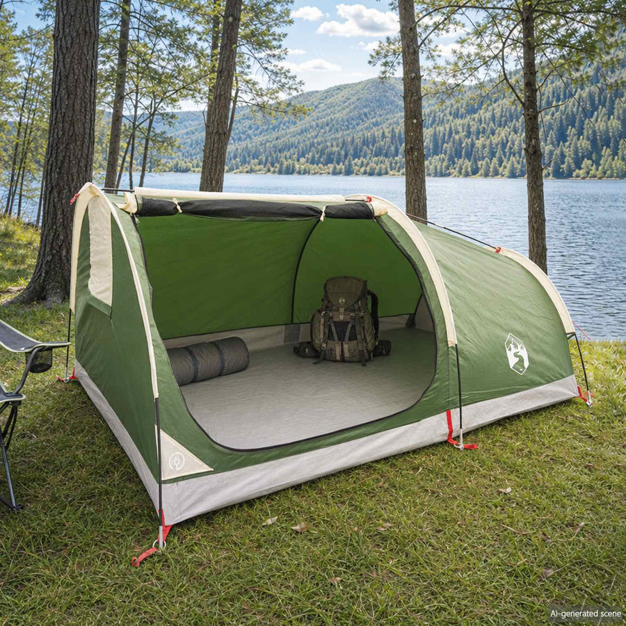 Hiking Tent Waterdicht 2-persoons Groen