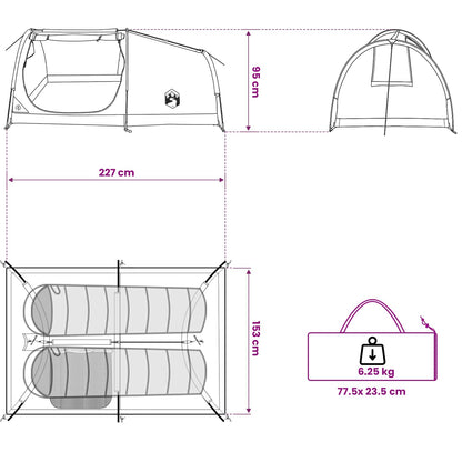 Hiking Tent Waterdicht 2-persoons Groen