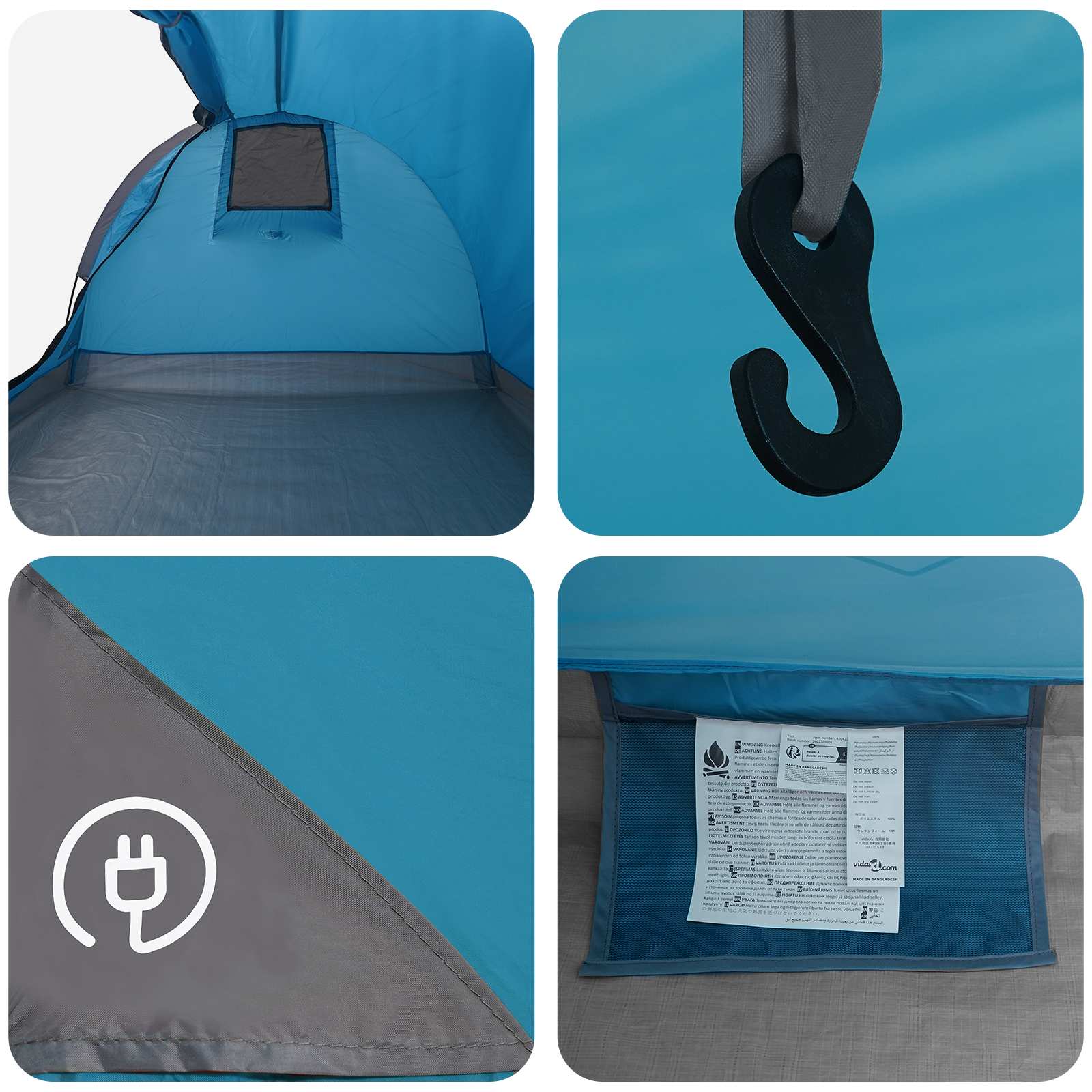 Hiking Tent Waterdicht 2-persoons Blauw