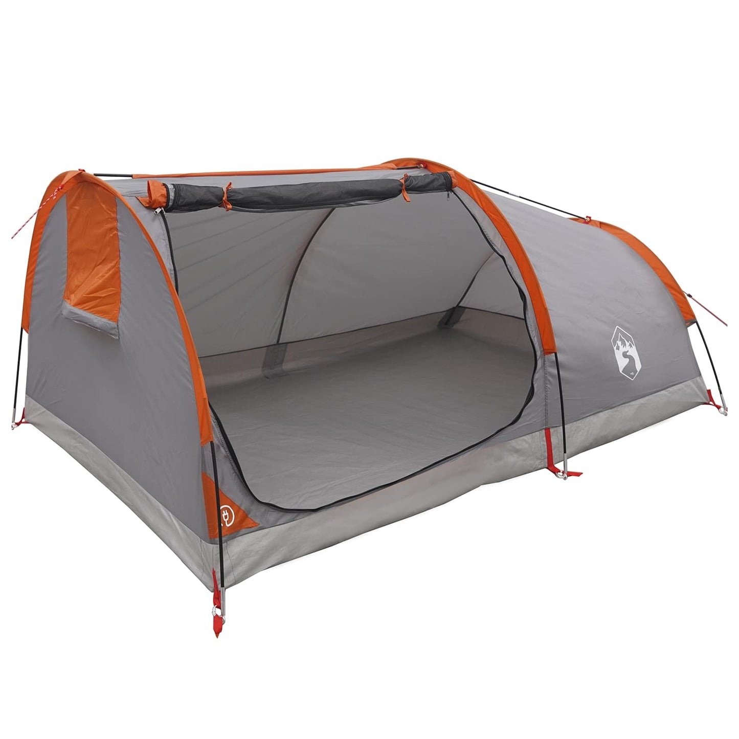 Hiking Tent Waterdicht 2-persoons Grijs en Oranje