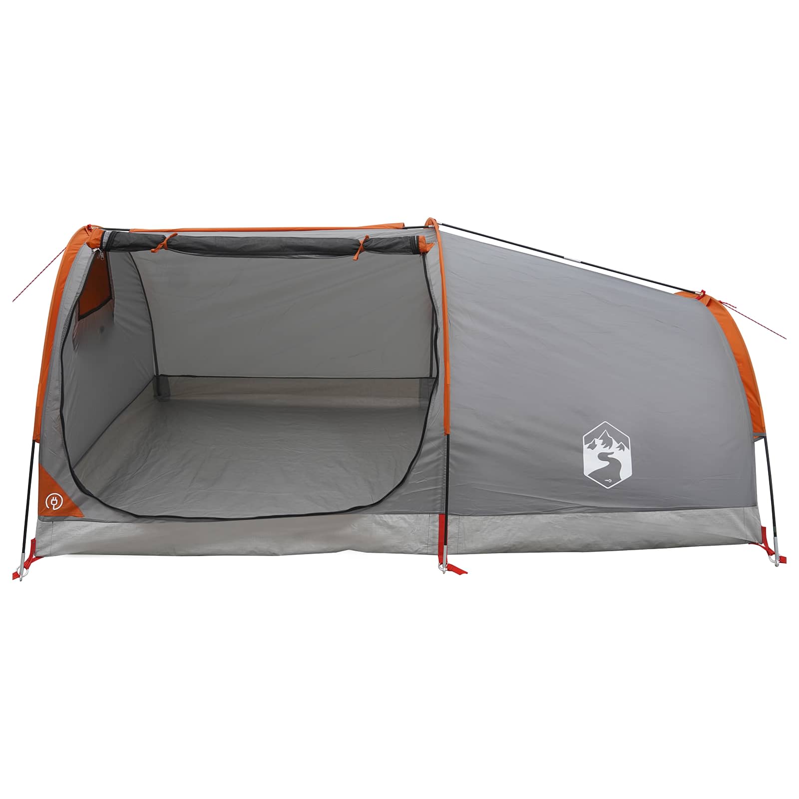 Hiking Tent Waterdicht 2-persoons Grijs en Oranje