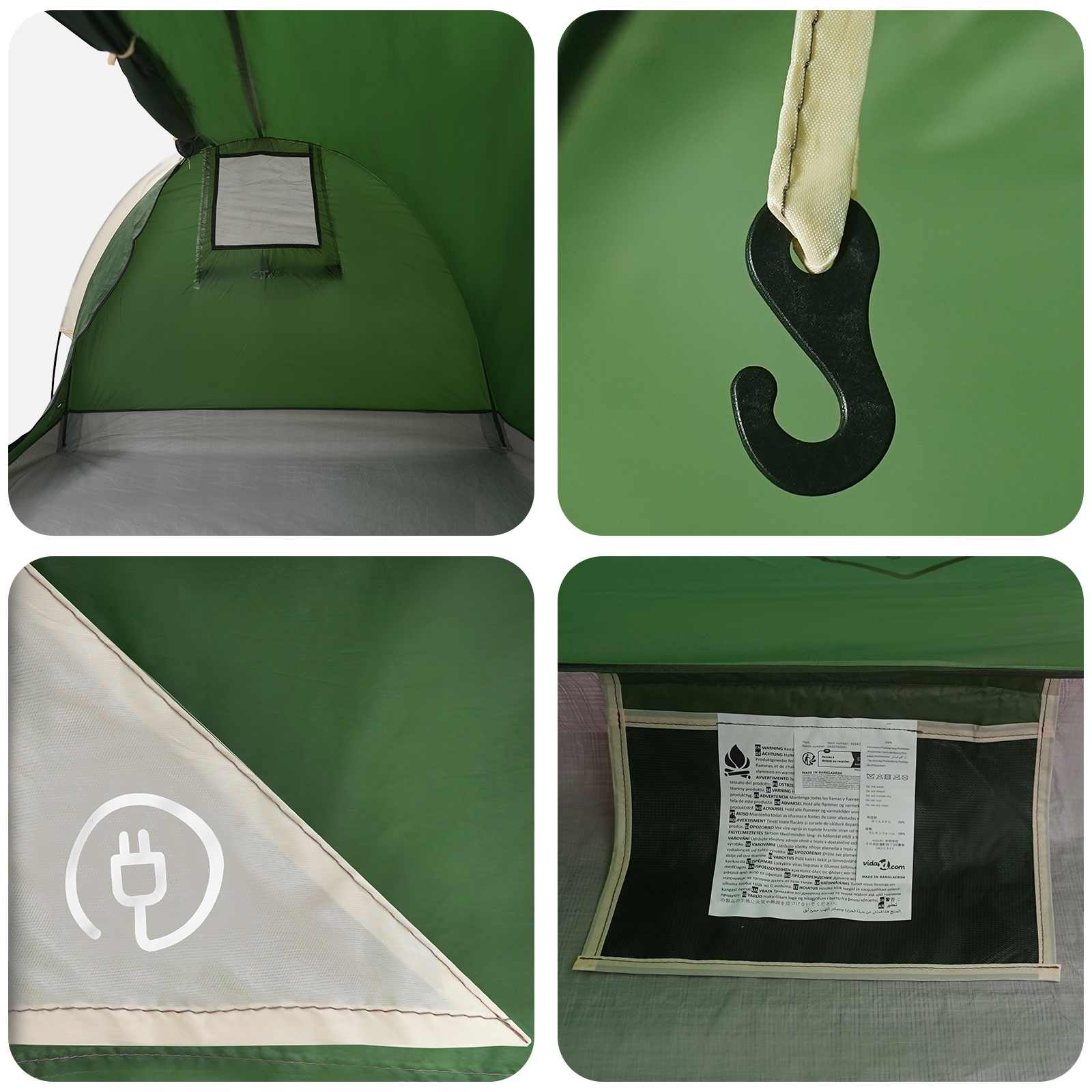 Hiking Tent Waterdicht 1-persoons 1-Persoons Groen