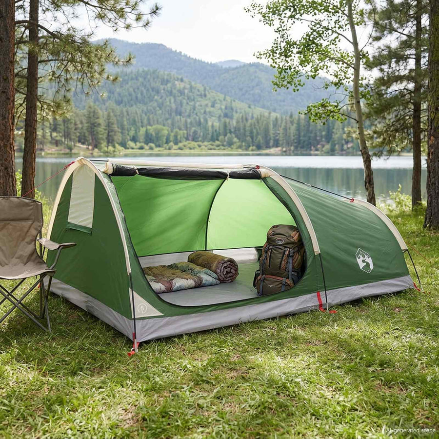Hiking Tent Waterdicht 1-persoons 1-Persoons Groen