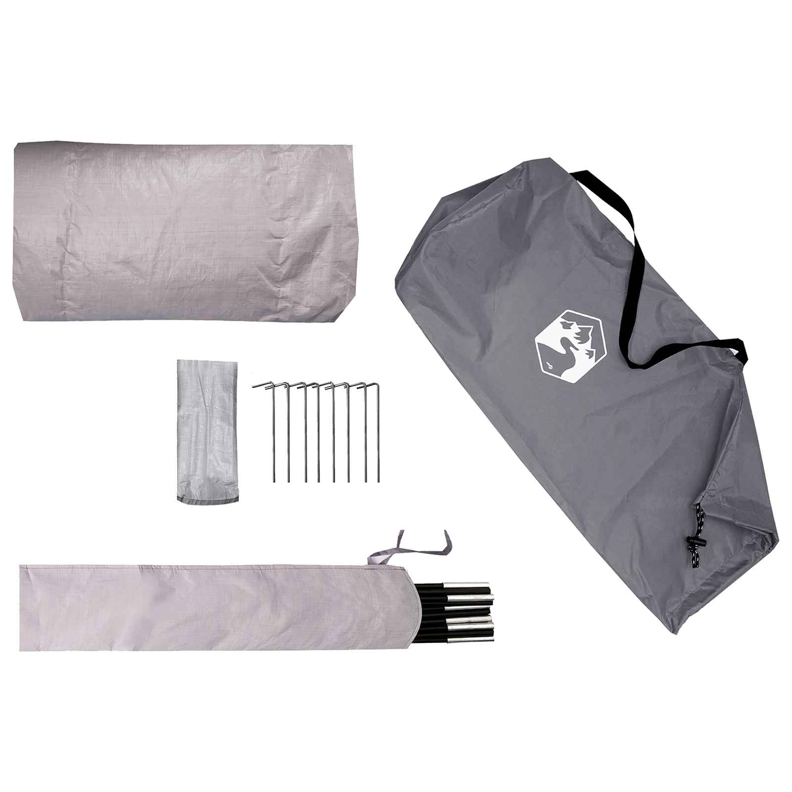 Hiking Tent Waterdicht 1-persoons Grijs en Oranje