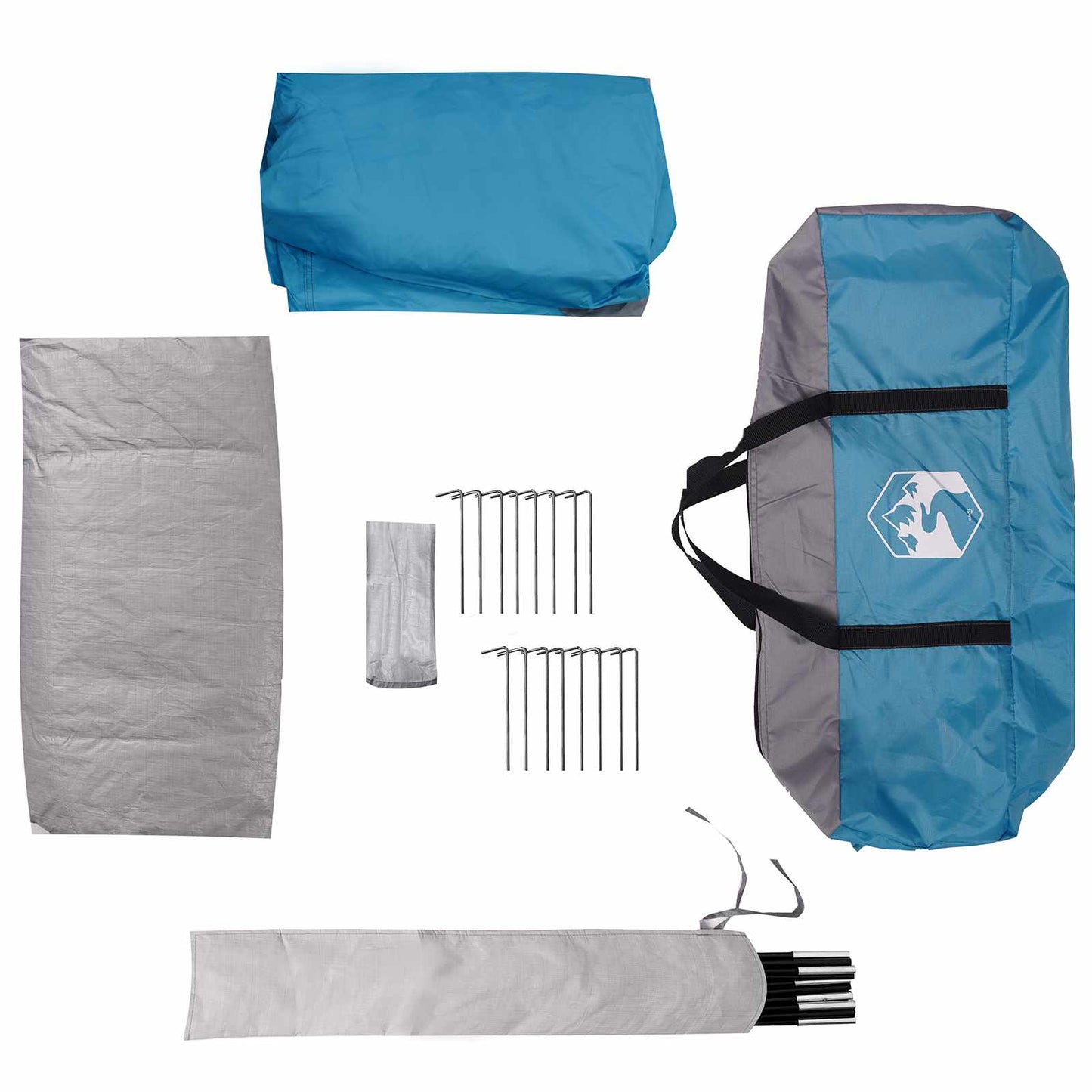 Tunnel Tent met Waterdichte Regenhoes 10-persoons Blauw