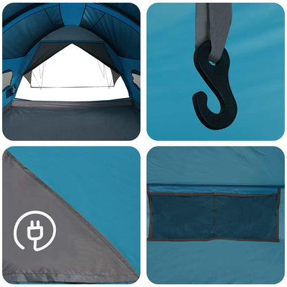 Tunnel Tent met Waterdichte Regenhoes 10-persoons Blauw