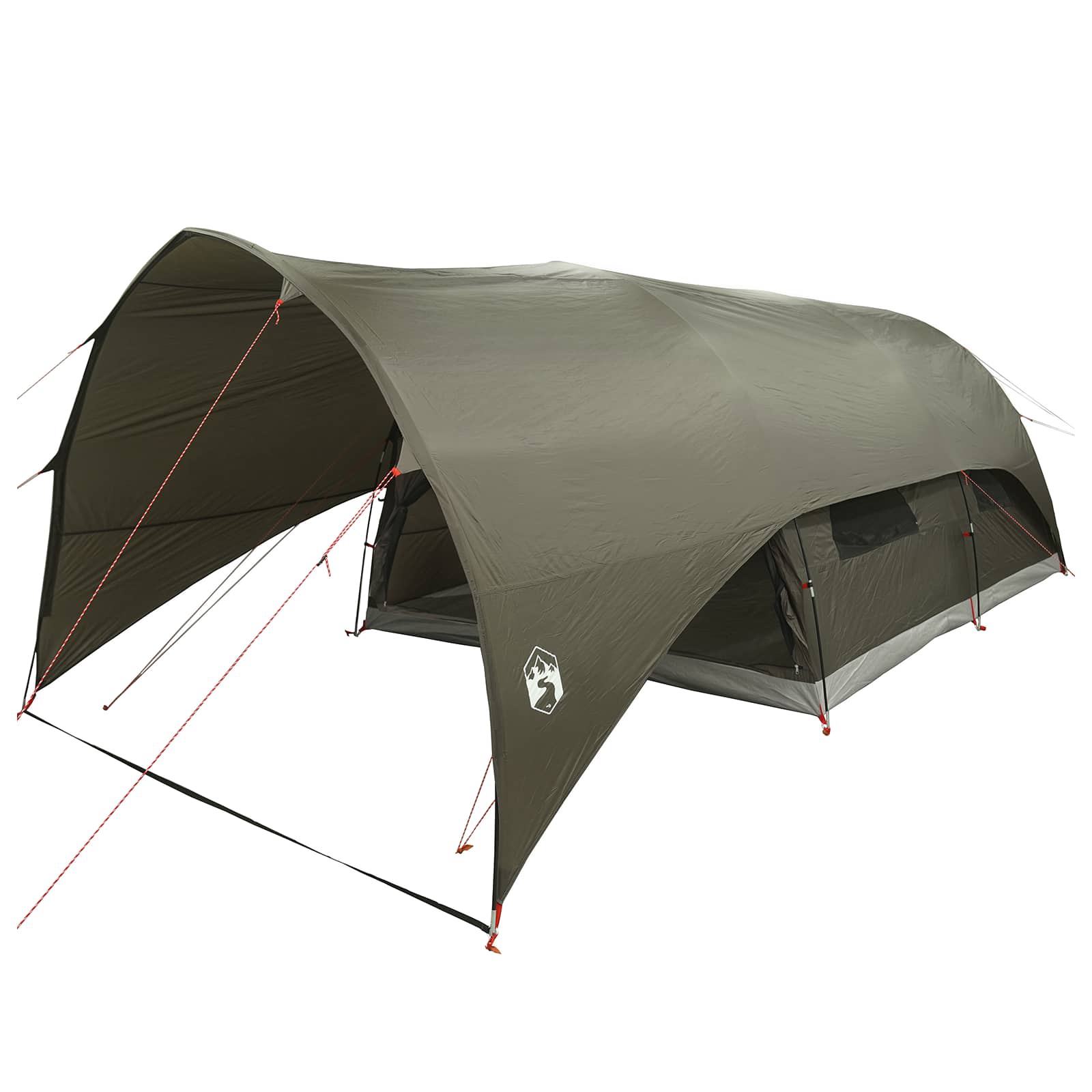 Tunnel Tent met Waterdichte Regenhoes 10-persoons Legergroen