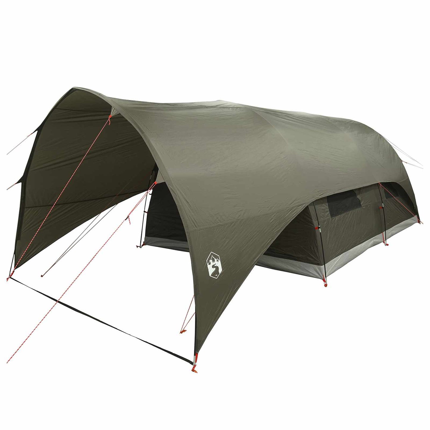 Tunnel Tent met Waterdichte Regenhoes 10-persoons Legergroen