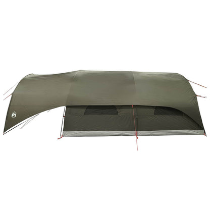 Tunnel Tent met Waterdichte Regenhoes 10-persoons Legergroen