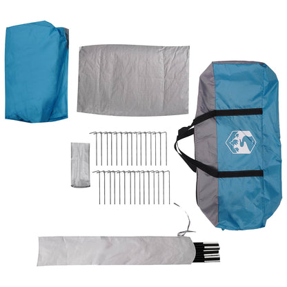 Gezinstent met regenzeil waterdicht 9-persoons Blauw