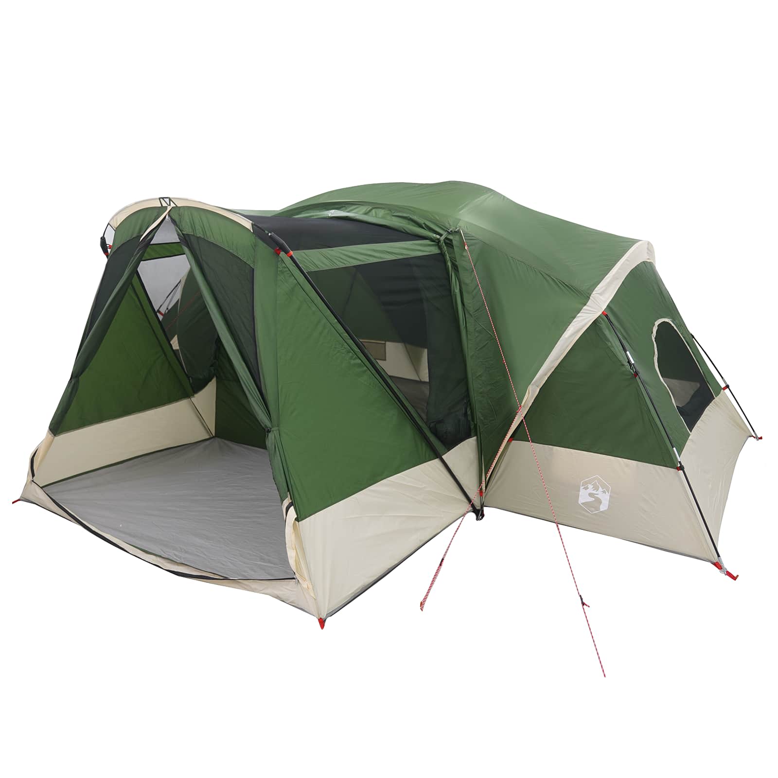 Trekkingtent met waterdichte regenfly 10-persoons Groen