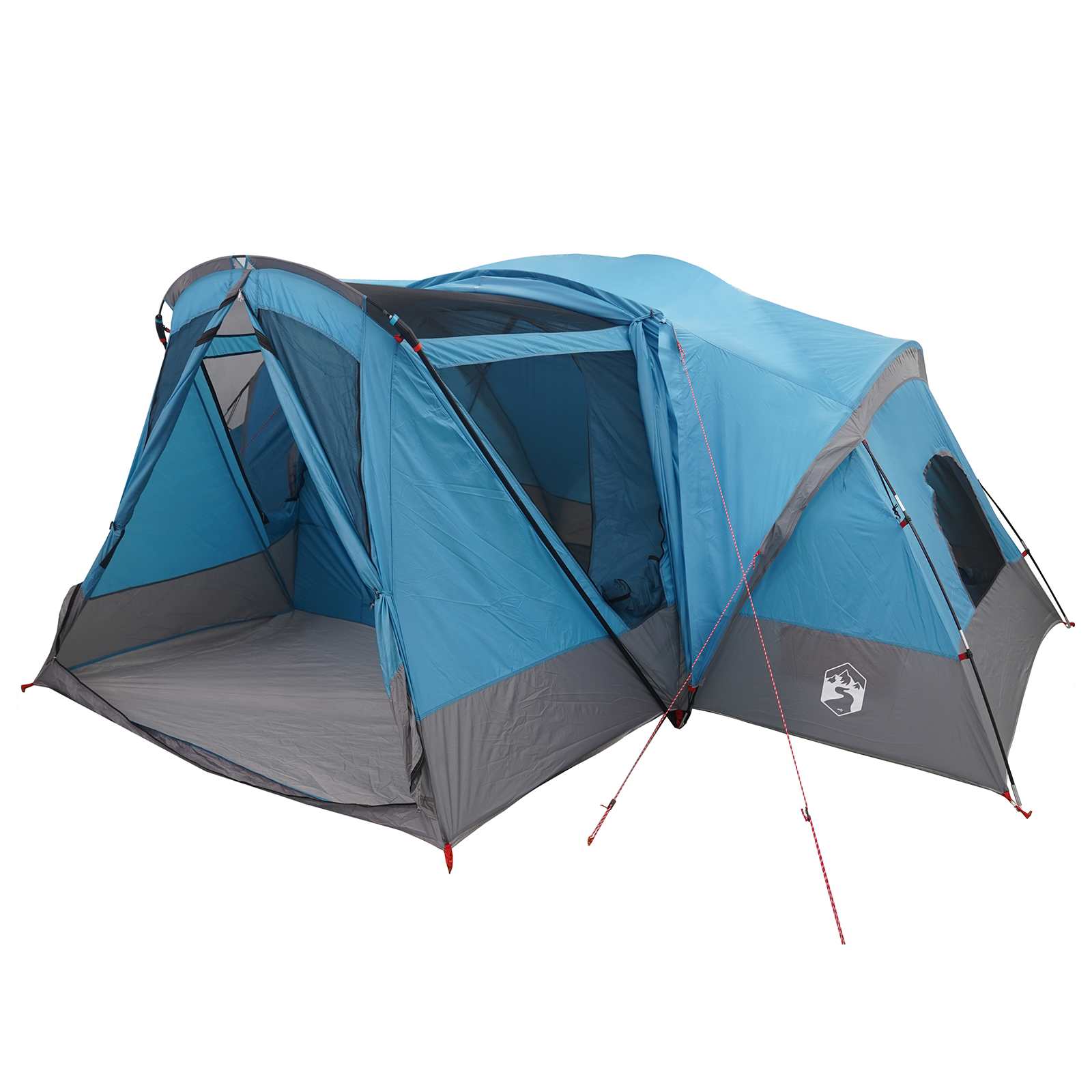 Trekkingtent met waterdichte regenfly 10-persoons Blauw