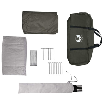 Trekkingtent met waterdichte regenfly 10-persoons Legergroen