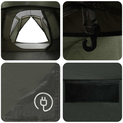 Trekkingtent met waterdichte regenfly 10-persoons Legergroen