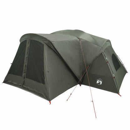 Trekkingtent met waterdichte regenfly 10-persoons Legergroen
