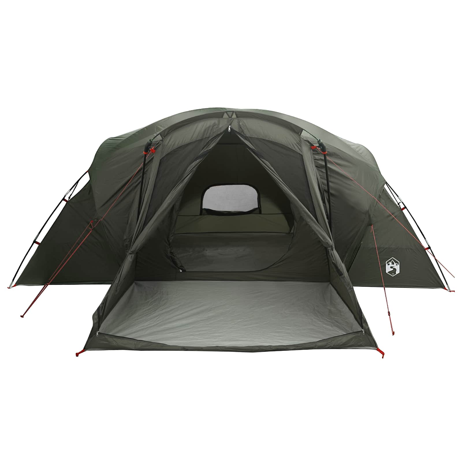 Trekkingtent met waterdichte regenfly 10-persoons Legergroen