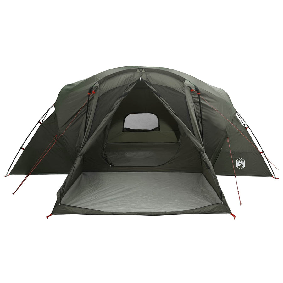 Trekkingtent met waterdichte regenfly 10-persoons Legergroen