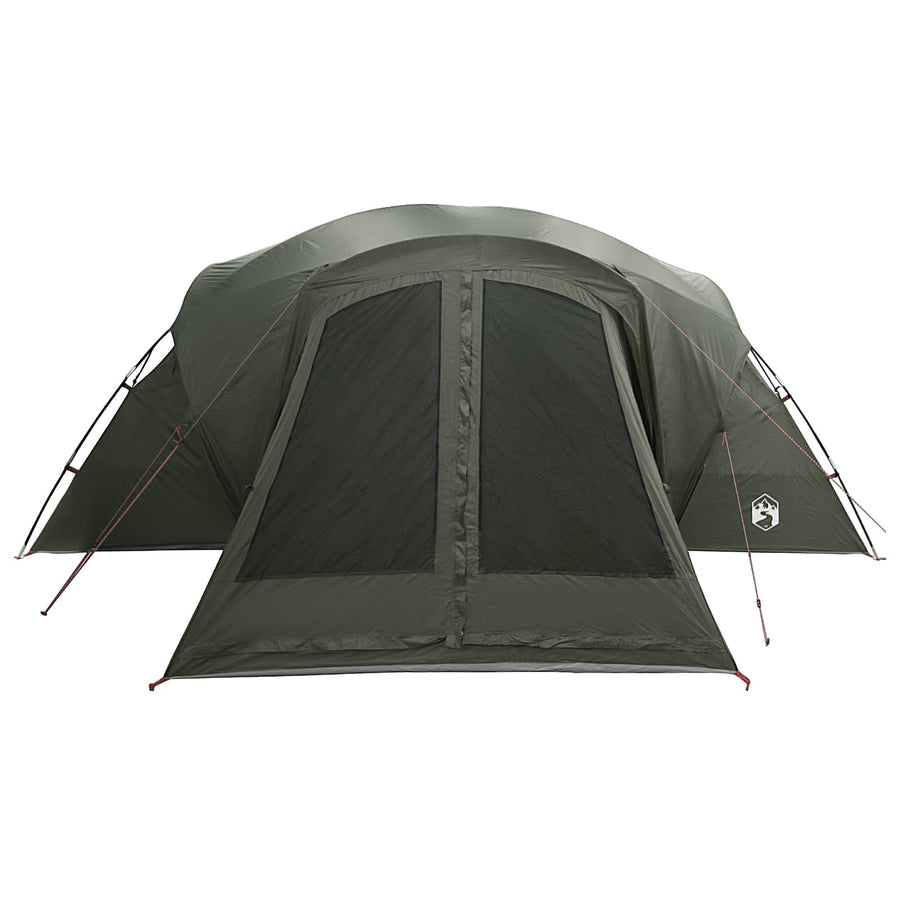 Trekkingtent met waterdichte regenfly 10-persoons Legergroen