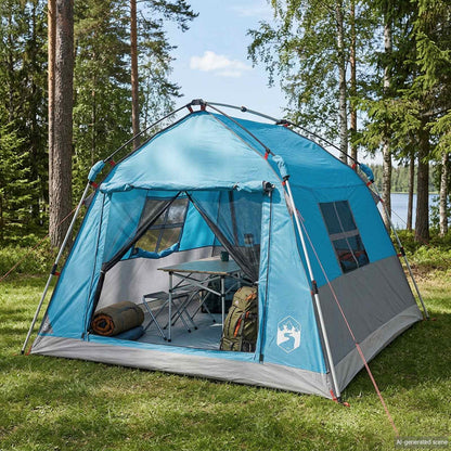Instant Tent Water-resistant 2-persoons Blauw