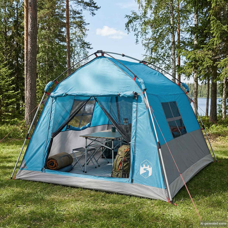 Instant Tent Water-resistant 2-persoons Blauw