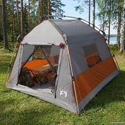 Tent 2-persoons 215x190x126 cm grijs oranje