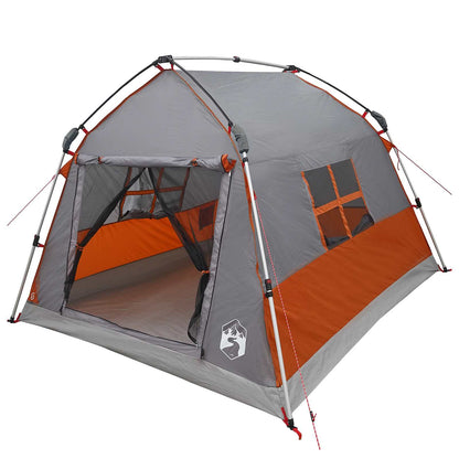 Instant Tent Water-resistant 2-persoons Grijs en Oranje