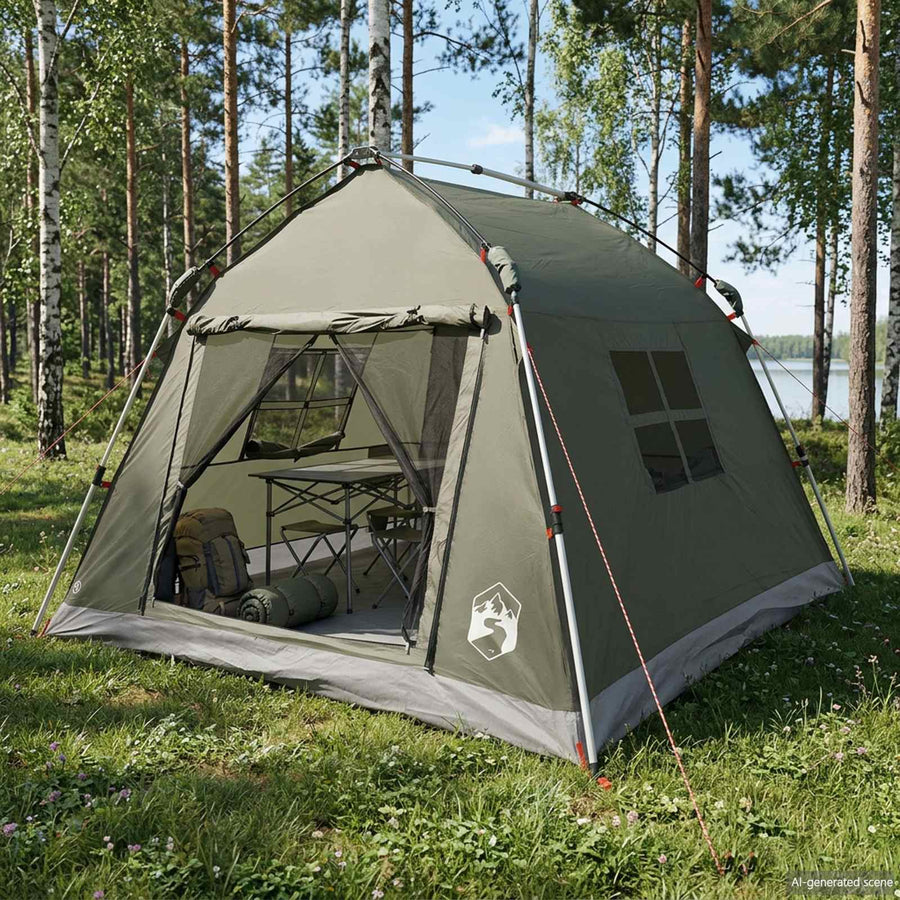 Instant Tent Water-resistant 2-persoons Legergroen