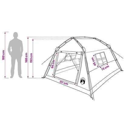 Instant Tent Water-resistant 3-persoons 3-persoons Groen