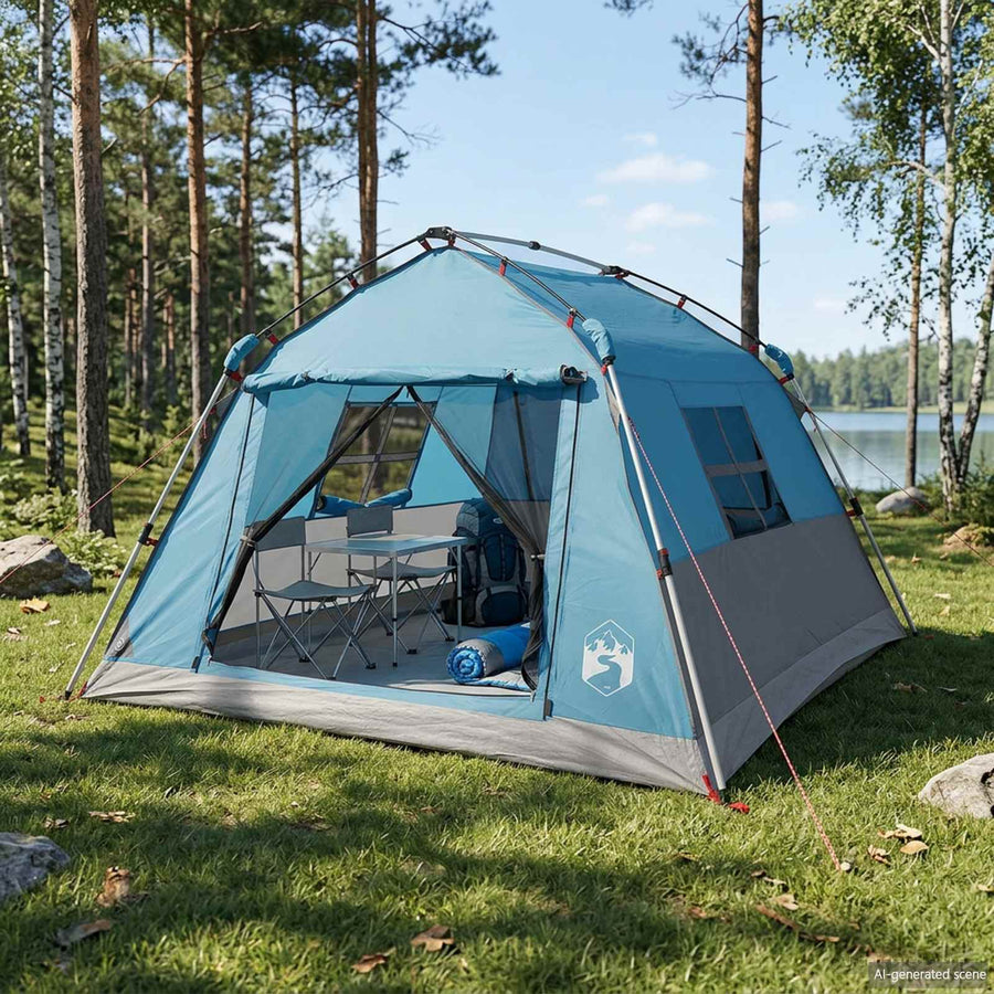 Instant Tent Water-resistant 3-persoons Blauw