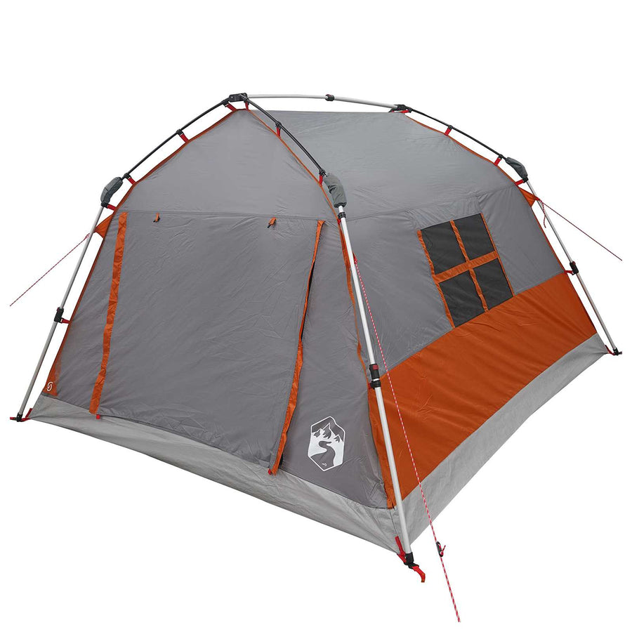 Instant Tent Water-resistant 3-persoons Grijs en Oranje