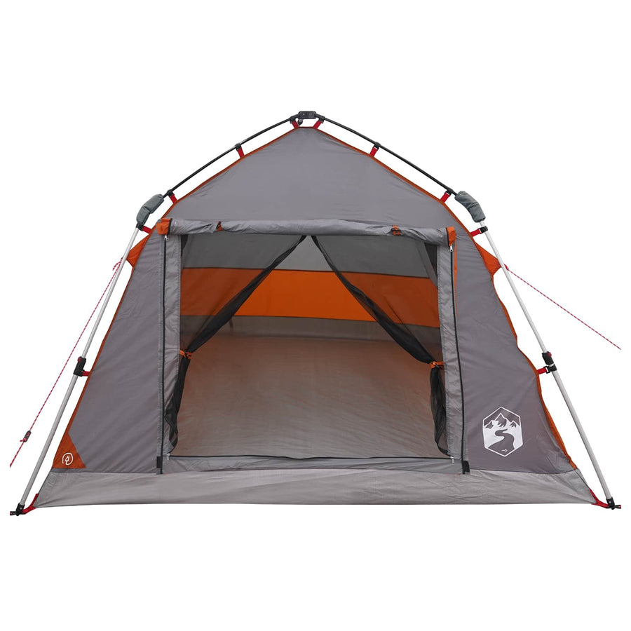 Instant Tent Water-resistant 3-persoons Grijs en Oranje