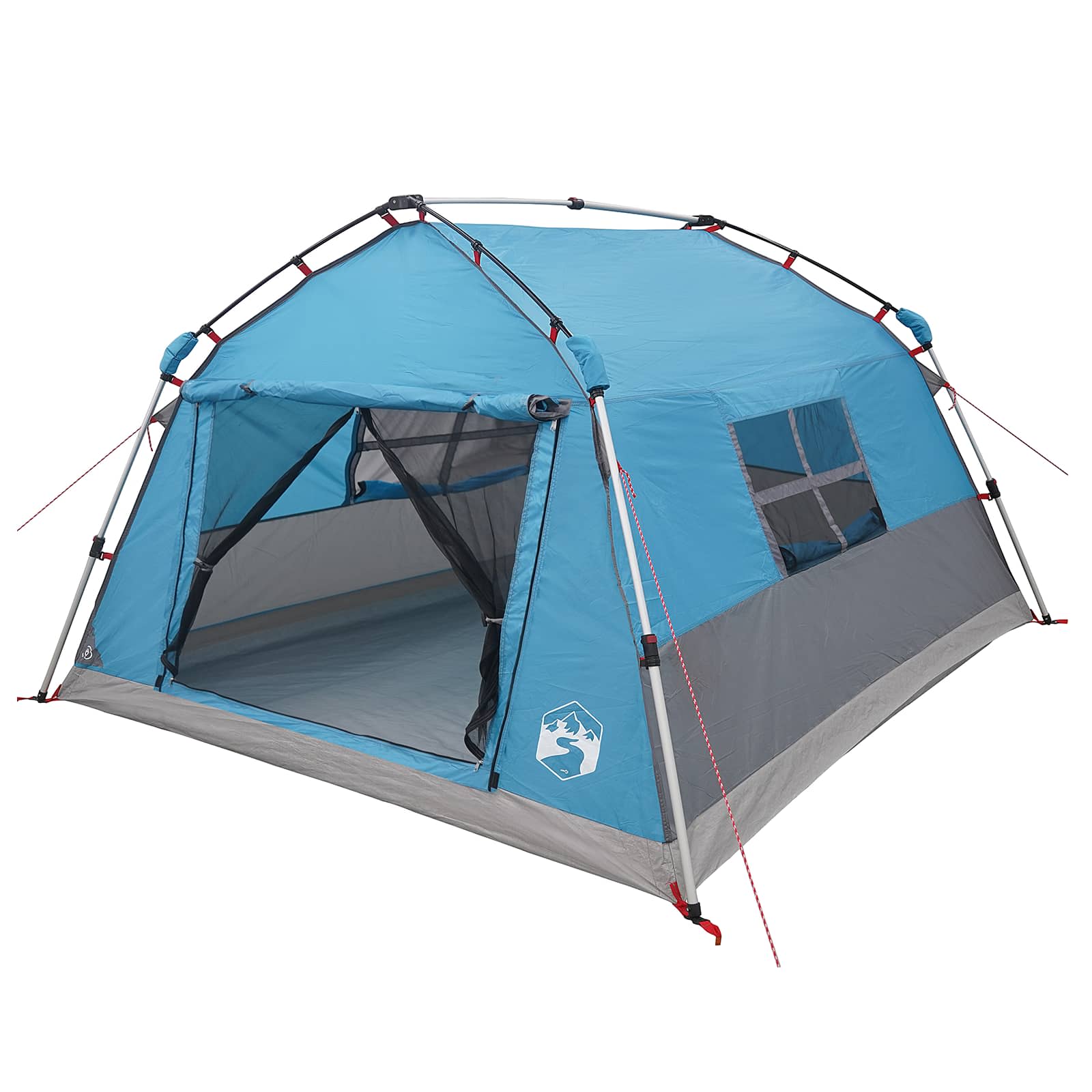 Instant Tent Water-resistant 4-persoons Blauw