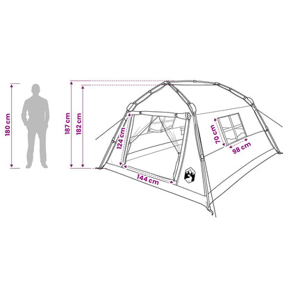 Instant Tent Water-resistant 4-persoons Blauw