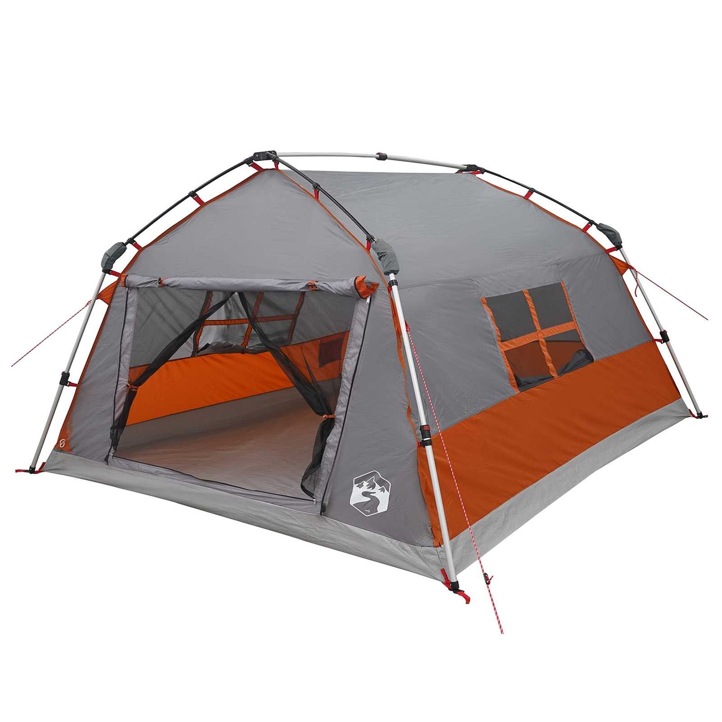 Instant Tent Water-resistant 4-persoons Grijs en Oranje