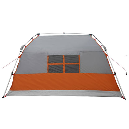 Instant Tent Water-resistant 4-persoons Grijs en Oranje