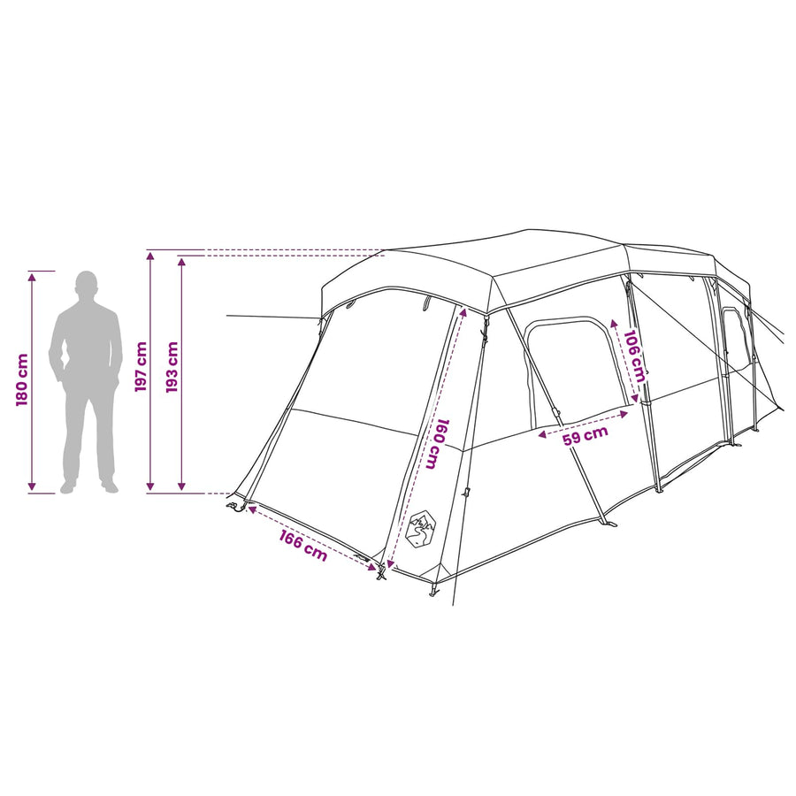 3-persoons 3-persoons Groen 185T Polyester met PU Coating